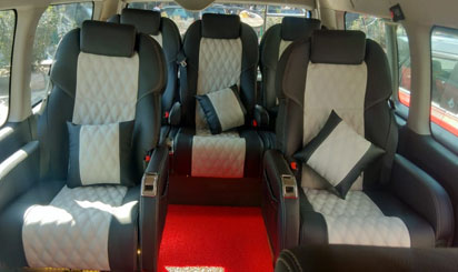 8 seater foton view imported mini van on rent in delhi